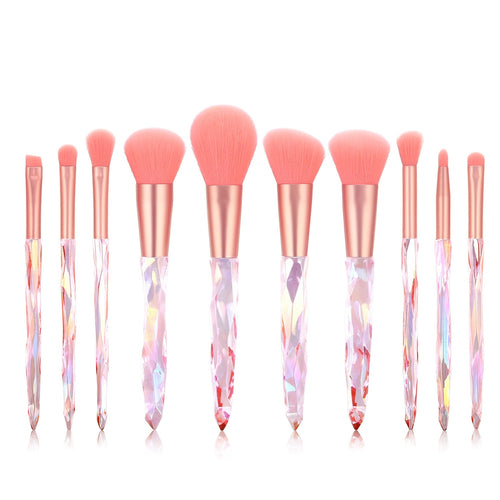 Diamond Makeup Brushes Set Bag Professional Cosmetic Foundation Powder Eyeshadow Blending Blush Concealer Brush Tools