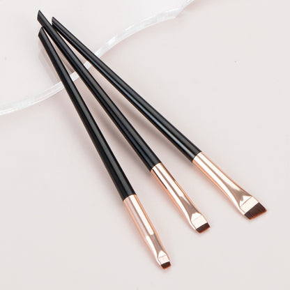Eyeliner Brush Eyebrow Brush Portable Flat Fine Eye Liner Brow Contour Makeup Brushes Cosmetic Beauty Makeup Tool 3pcs/set